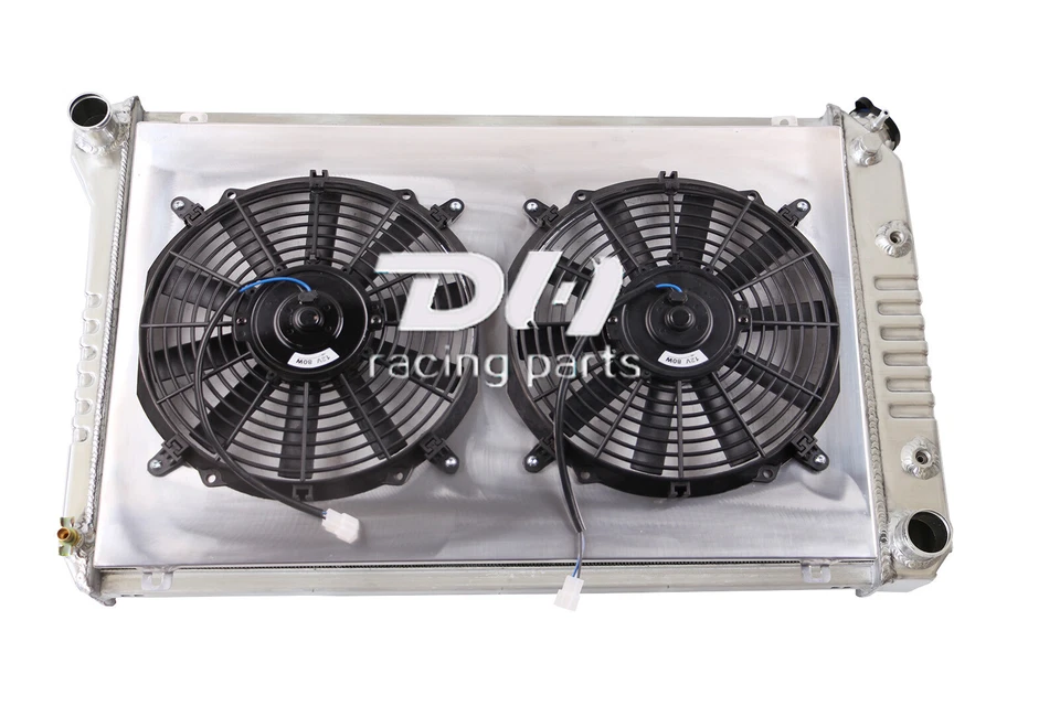 26" W 3 filas nuevo radiador 2 ventiladores aptos para autos Chevy serie C/K 70-81 Camaro, 80-85 Impala Foto 4 de 4