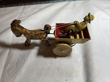 1950 Wind Up Toy Horse And Cart