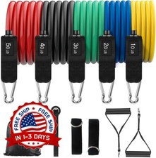 Bandas Cintas Elasticas De Resistencia Para Hacer Ejercicios Fitness Gym NEW US