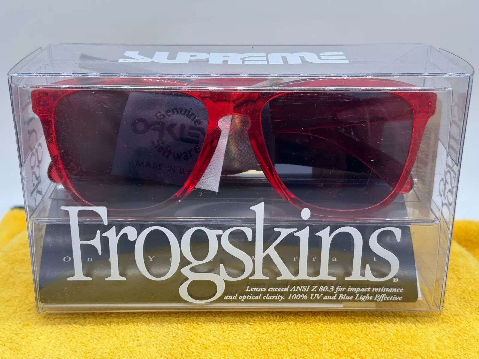Oakley Supreme Frogskin Crys Red avec verres rouges iridium NEUF boîte jamais ouverte