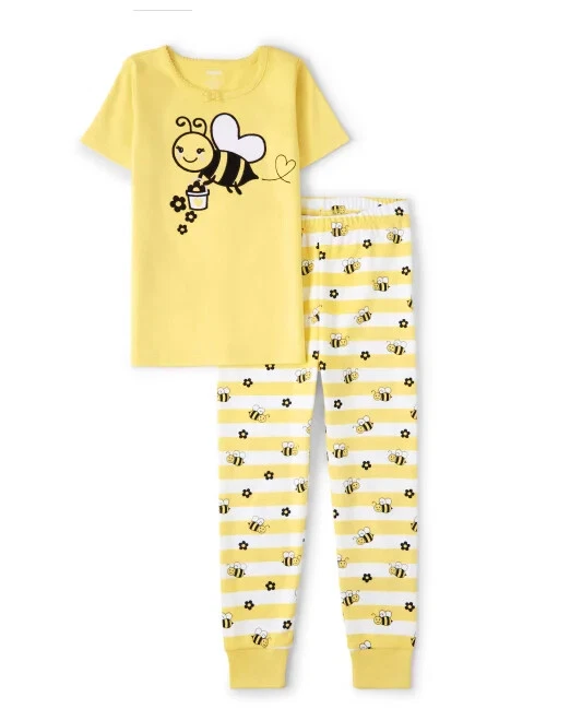 NWT Gymboree Girls Yellow Stripe Busy Little Bee PJs Pajamas 4T 5T 7 NEW