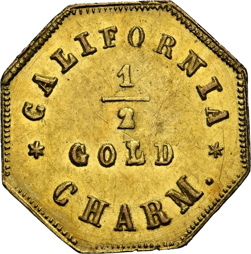 RARO 1872 GW-820 1/2 GEORGE WASHINGTON HEAD, ORO DE CALIFORNIA / NGC UNC HR.6 Foto 3 de 4