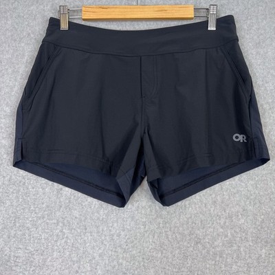 Outdoor Research Womens Size Medium Black Astro Shorts 3.5  Athleisure UPF 50
