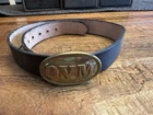US Civil War Ohio Volunteer Militia  Buckle Nice Leather Belt Sz 38