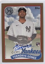 2024 Update 1989 Topps Baseball Gold 2/50 Yoendrys Gomez Gómez Auto 0t2
