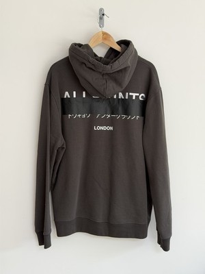 Allsaints Hoodie Grau Redact Underground Kapuzenpullover Herren XL Top