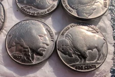 21 Buffalo Nickel decorative Head upholstery trim nails tack craft 1937 Domed