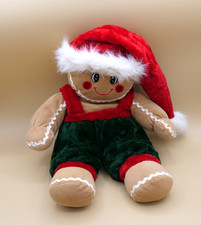 Dan Dee 16" Gingerbread Christmas Boy Cookie Candy Pillow PLUSH Santa