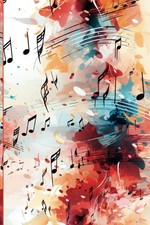 Music Notes Notebook: 125 Page Blank Lined Journal: For Personal Reflection, Cre