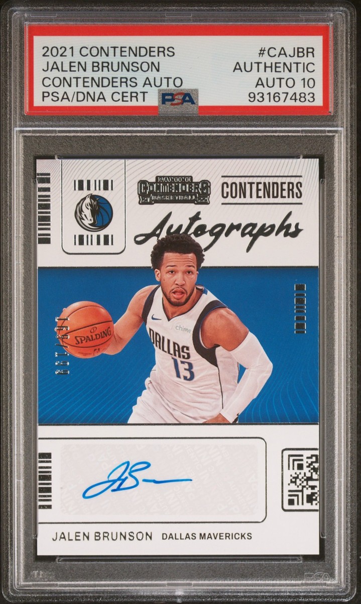 2021 CONTENDERS CONTENDERS AUTOS JALEN BRUNSON #/199 PSA AUTHENTIC 