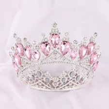 Round Crown Luxury Crystal Crown Bride Wedding Headdress Wedding Dress Accessori