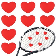 Tennis Dampener, Heart Silicone Tennis Racket Dampeners 8 Pcs Red