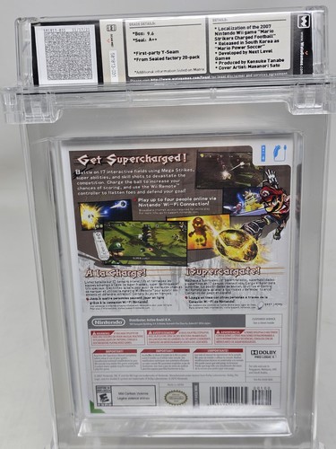 Mario Strikers Cargado Nintendo Wii WATA 9.6 A++ Calificado Nuevo Sellado de Fábrica Emiratos Árabes Unidos - Imagen 2 de 2