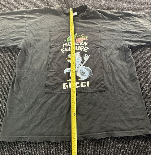Gucci Modern Future Wolf Graphic Tee Black Vintage Style Oversized XL - Picture 7 of 9