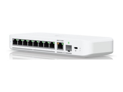Ubiquiti UniFiSwitch Flex Desktop 2.5G Smart Switch, 8x RJ-45, 1x RJ-45/SFP+