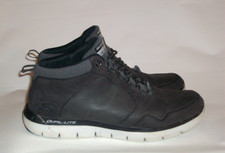 Skechers Dual-Lite Mens Lace Up Ankle Boots in Black Leather Size 10 UK