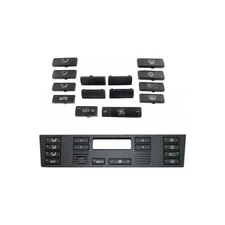 AC Panel Control Switch Button Cover Trims 12 Pieces Fits for BMW E39 X5 E53