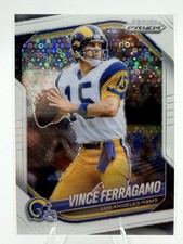 2025 Panini Prizm Football Vince Ferragamo #240 White Disco Rams Football