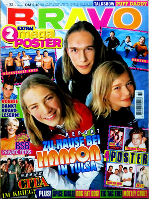 Bravo 32/97 Titelfoto: Hanson, 2x Mega-Postern von Hanson und Backstreet Boys