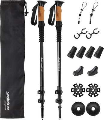 100% Carbon Fiber Hiking Trekking Poles - Ultra Strong Carbon Hiking Sticks with