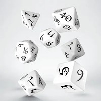 Classic Rpg White & Black Dice Set | Classic Rpg Dice | QWOCLE02 | Q-Workshop