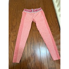 Gymshark Flex High Waisted Leggings Coral Pink Marl Seamless Womens Medium