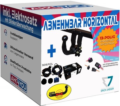 AUTOHAK AHK für Opel Astra H Fließheck 04-09 hori. abn. + 13-pol ERICH SPEZ