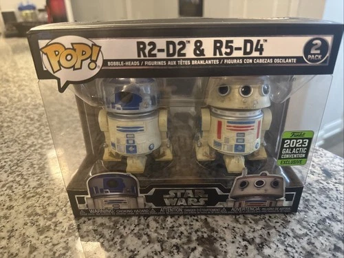 Funko Pop! Vinyl: Star Wars - R2-D2 & R5-D4 - 2 Pack (2023 Galactic Convention)