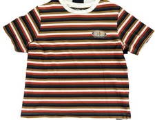 Santa Cruz Striped T Shirt Women's Medium Multicolor Skater Y2K Boho Skateboard