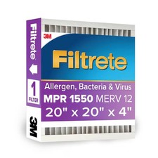 3M Filtrete 20x25x4 Air Filter 1550 MPR MERV 12 Allergen Bacteria Virus