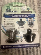 TubShroom® Ultra (Stainless) Strainer Plus StopShroom® Plug Combo for Tub Drains
