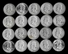 Franklin Half Dollar Roll (20 Coins)  90% Silver (1952-63) Lot A44