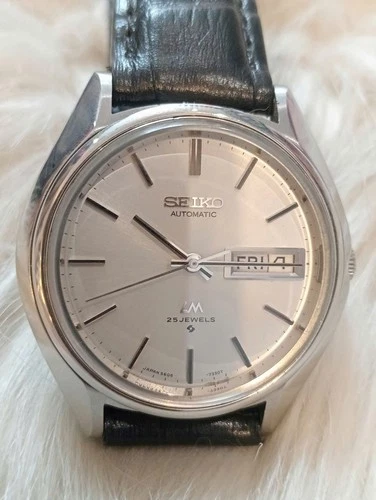 Vintage Seiko LM 25J Automatic Day Date Watch Runs