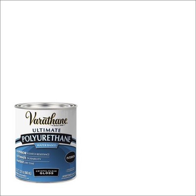 Varathane 200141H Crystal Clear Water-Based Polyurethane Semi-Gloss Finish 1 qt.