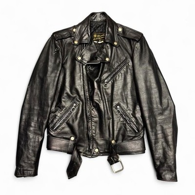 60's BROOKS ライダースジャケット 極上！ Vintage 60's Brooks Black Leather Motorcycle Jacket Made In USA