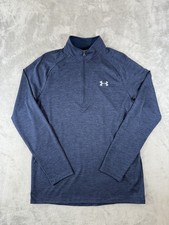 Under Armour Sweater Mens Medium Blue 1/4 Zip Performance Pullover