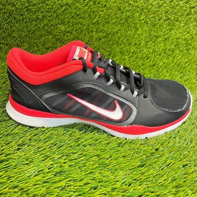 Nike Flex Trainer 4 Womens Size 9.5D Black Red Athletic Running Shoes Sneakers