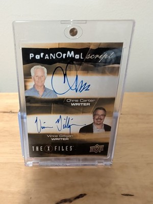 2025 X-Files Government Conspiracies Chris Carter Vince Gilligan Dual Auto Scrip