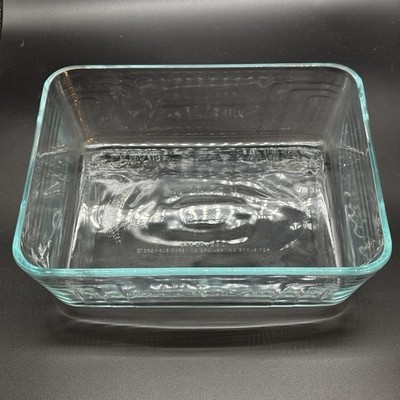 Vtg Pyrex 7212 11 Cup 2.6Liter 9x7x 2.5'' Green Hue Glass Baking Pan Dish France