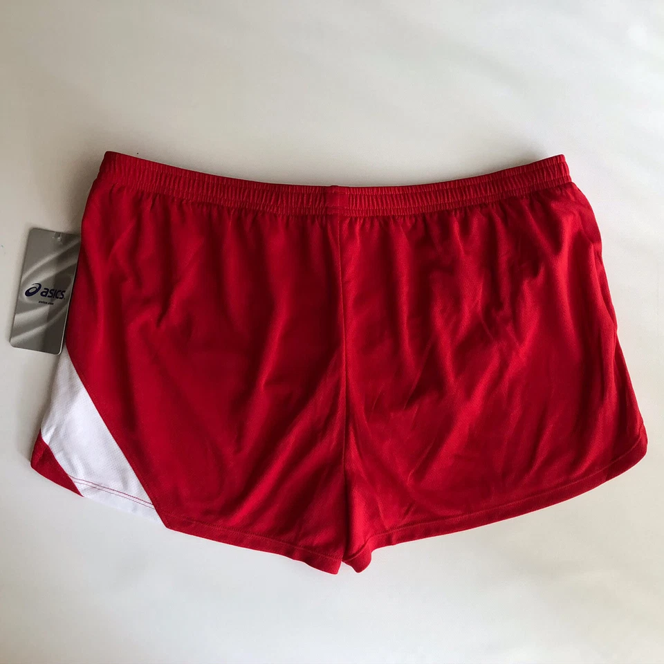 Asics Women’s Break Through Split Lined Shorts, Red, Sz XL TF2354 - Image 4 of 4