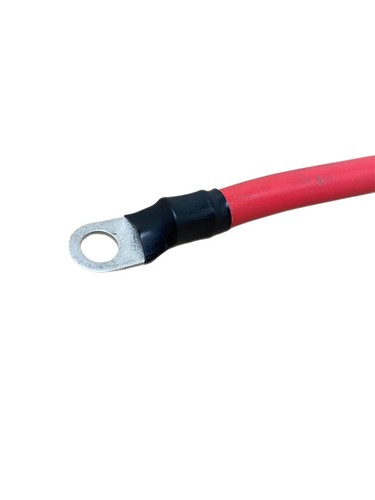 2 AWG Copper 10" Red Battery Cable 3/8" Lugs Wire Car Marine Inverter RV - Picture 2 of 3