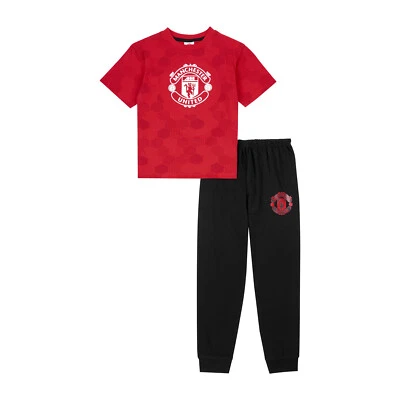 Manchester United F.C Jungen Schlafanzug Man Utd 100% Baumwolle Schlafanzug offizielle Handelsware