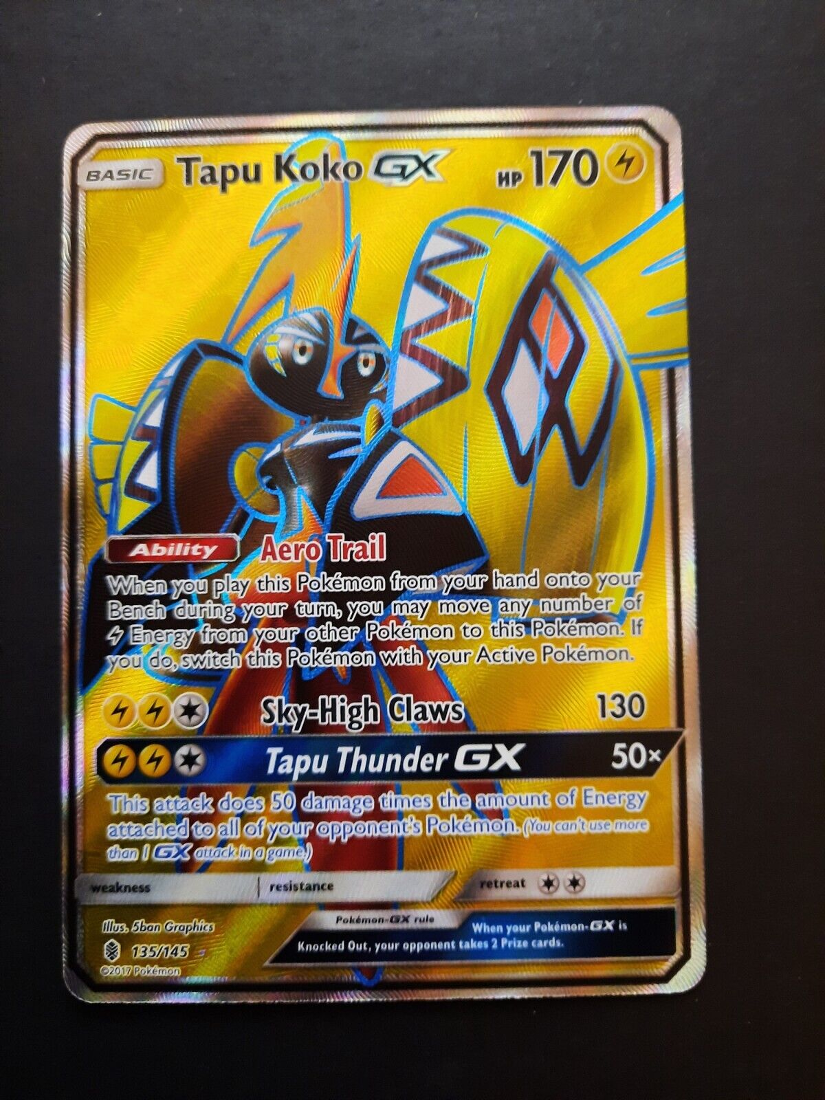 Tapu Koko GX SM33 ULTRA RARE Guardian Rising Card Pokemon TCG NM Holo 2017