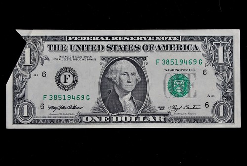 EXTERIOR MULTIPLE FOLD CUTTING ERROR $1 1993 FRN F38519469G High Grade - Picture 7 of 8