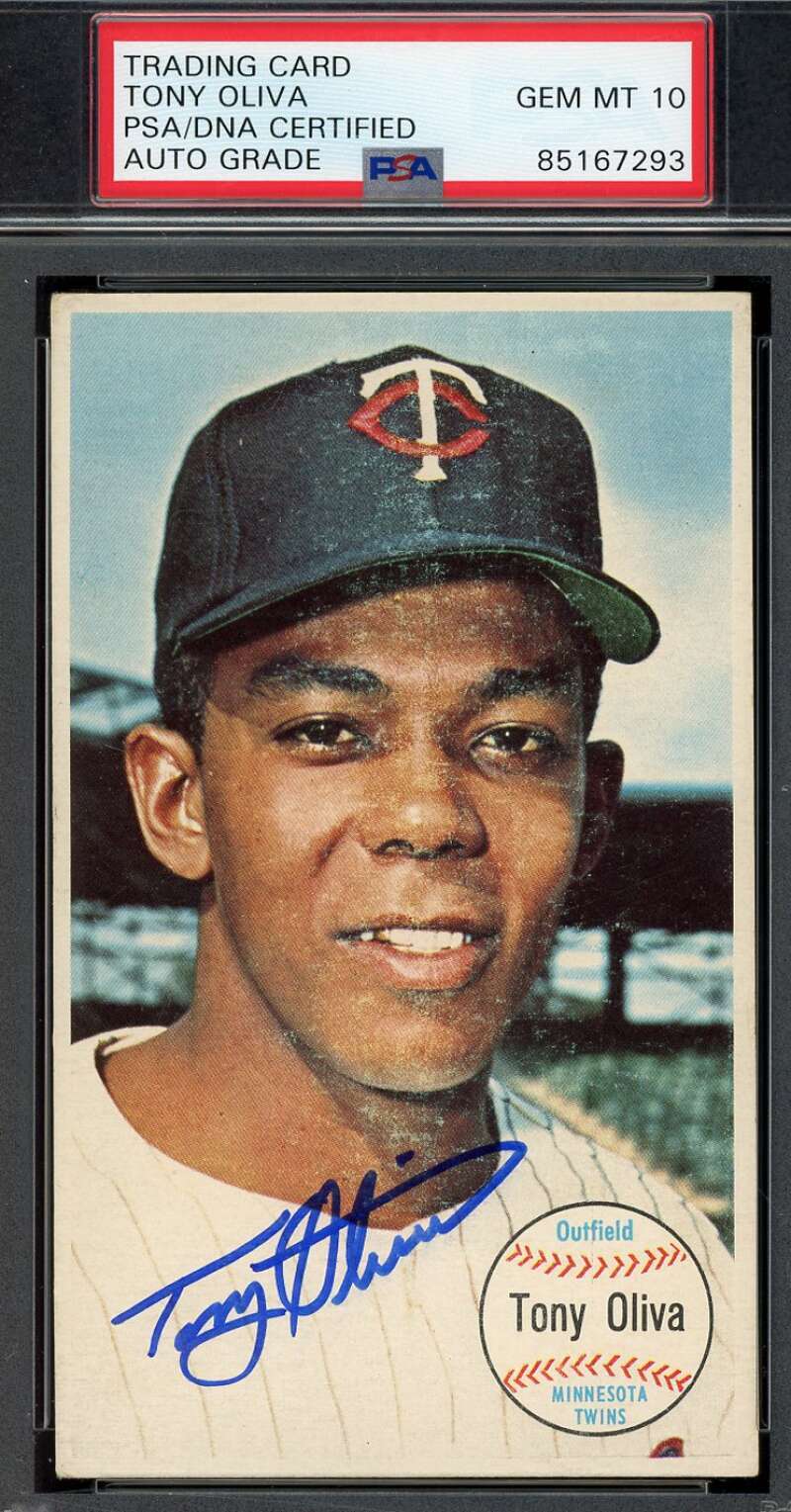 Tony Oliva Gem Mint 10 PSA DNA Signed 1964 Topps Giants Autograph