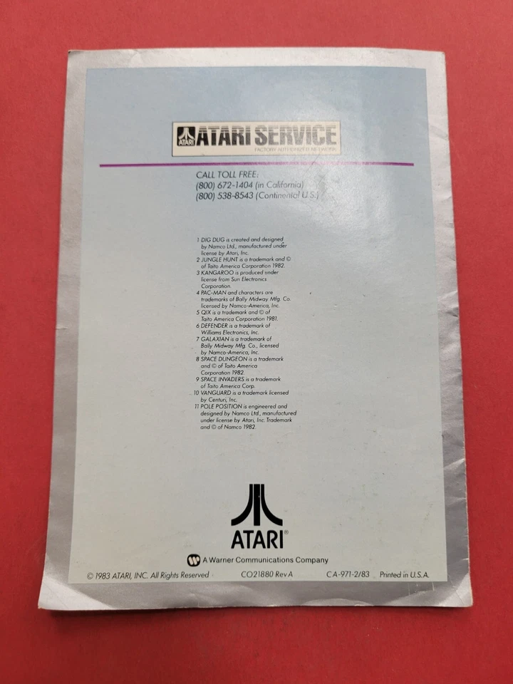 Atari 5200 Super System Fold Out Promo Insert Pamphlet Gaming Catalog 1983 - Image 2 of 2