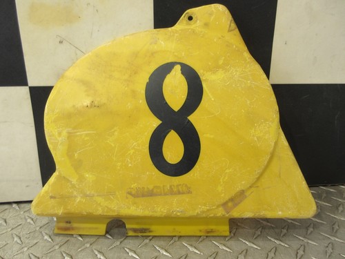 75-76 1976 Yamaha YZ125 YZ100 Left Side Cover Original Plastic Panel Yellow OEM - Picture 2 of 14
