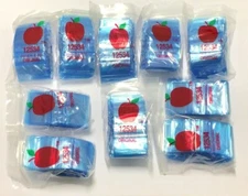 Apple Mini Zip Resealable Bags 1.25" x 0.75" Blue Baggies 12534 1000ct. NEW