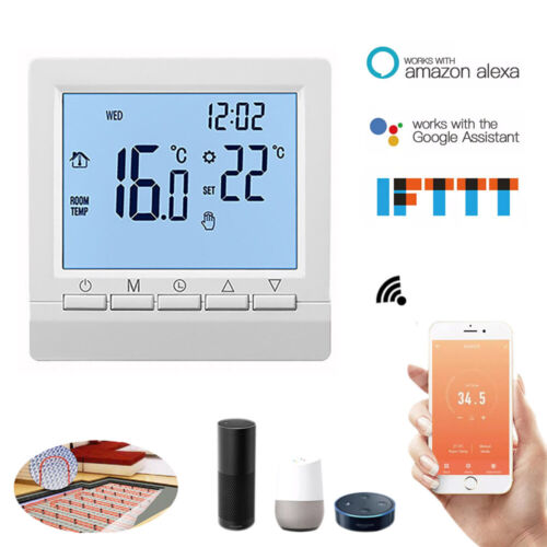 Thermostat Floor Heating Temperature Controller Voice Control WiFi Smart Room  - Picture 1 of 21