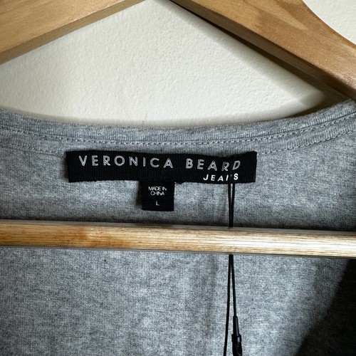 Neu mit Etikett Veronica Beard Jeans Pima Rüschen mit Volant Kleid Damen grau Gr. L - Bild 7 von 14
